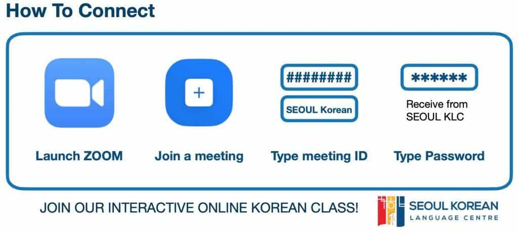 how to use zoom for korean online class