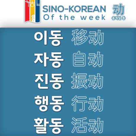 Korean words related to movement