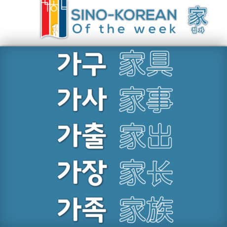 Korean words related to home/family